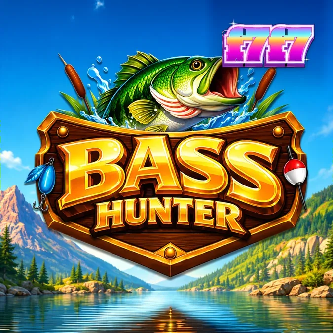Tampilan visual bawah air dan simbol ikan dalam permainan slot Bass Hunter